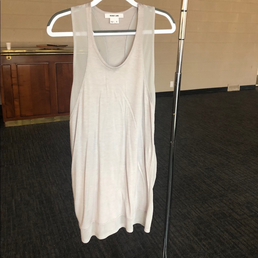 Helmut Lang long sheer tank tunic